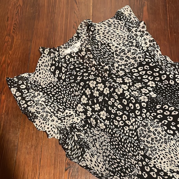 BB Dakota by Steve Madden Women’s Black and White Patterned Dress Size L - Picture 2 of 7